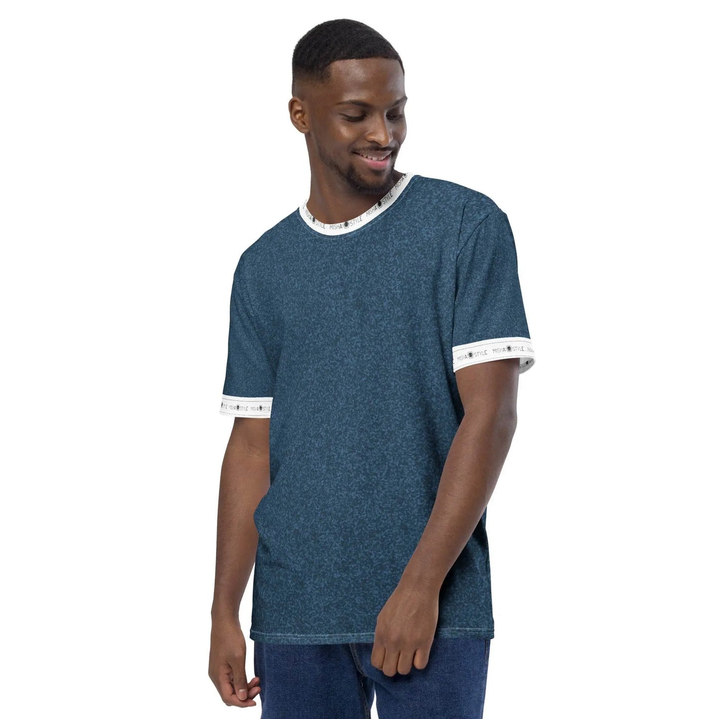 Unique Air Japanese Indigo Men T-Shirt - IVORYNN