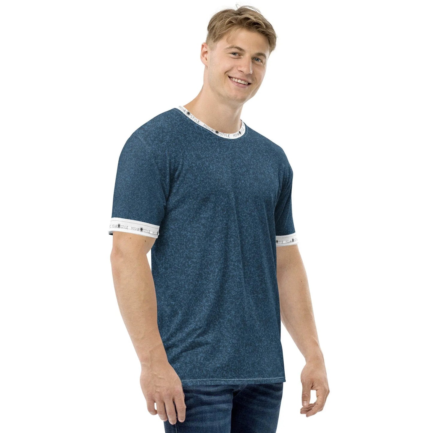 Unique Air Japanese Indigo Men T-Shirt - IVORYNN