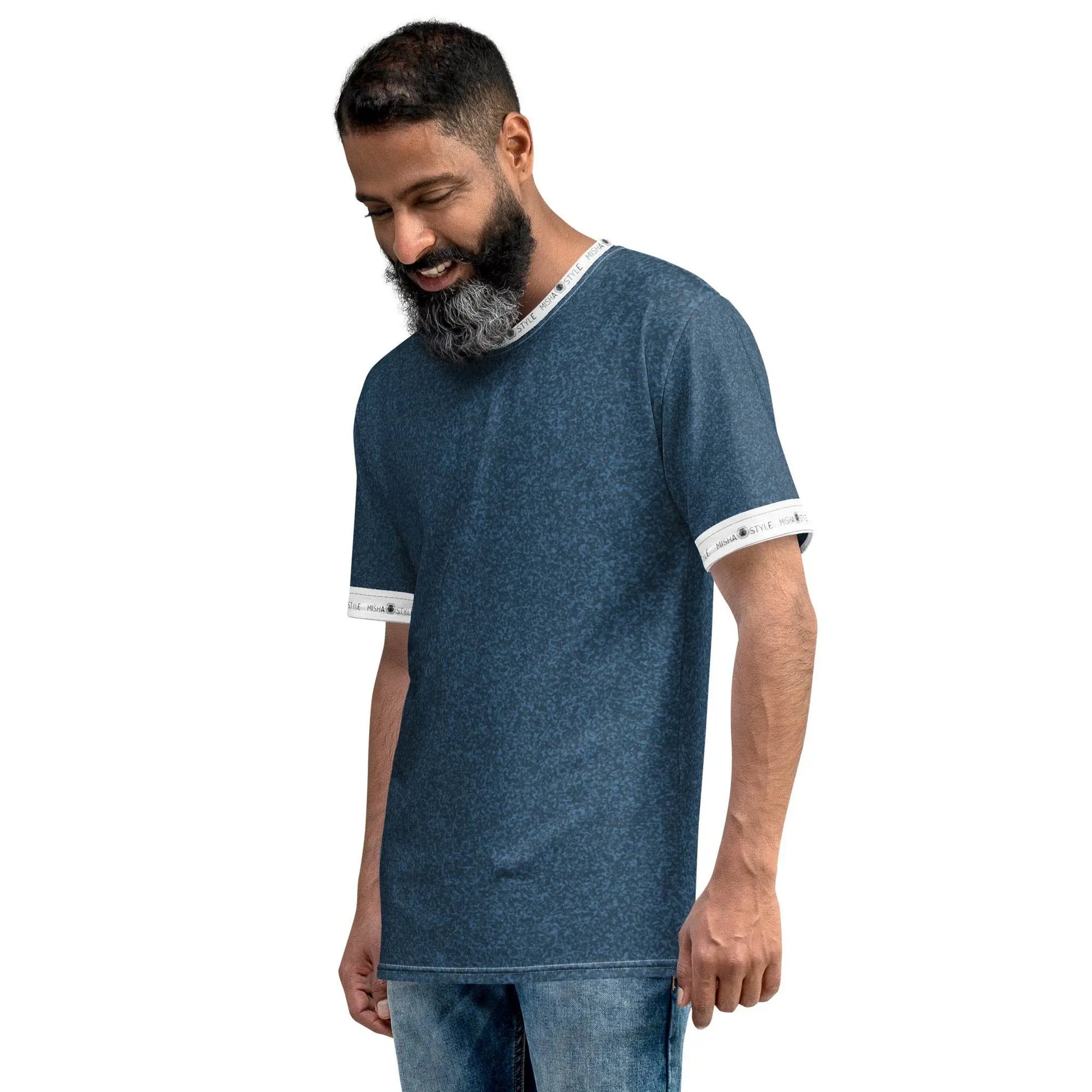 Unique Air Japanese Indigo Men T-Shirt - IVORYNN