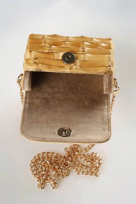 Unique Handmade Natural Wood Rattan Straw Handbag - IVORYNN