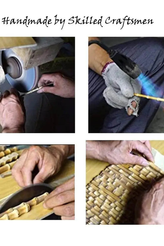 Unique Handmade Natural Wood Rattan Straw Handbag - IVORYNN