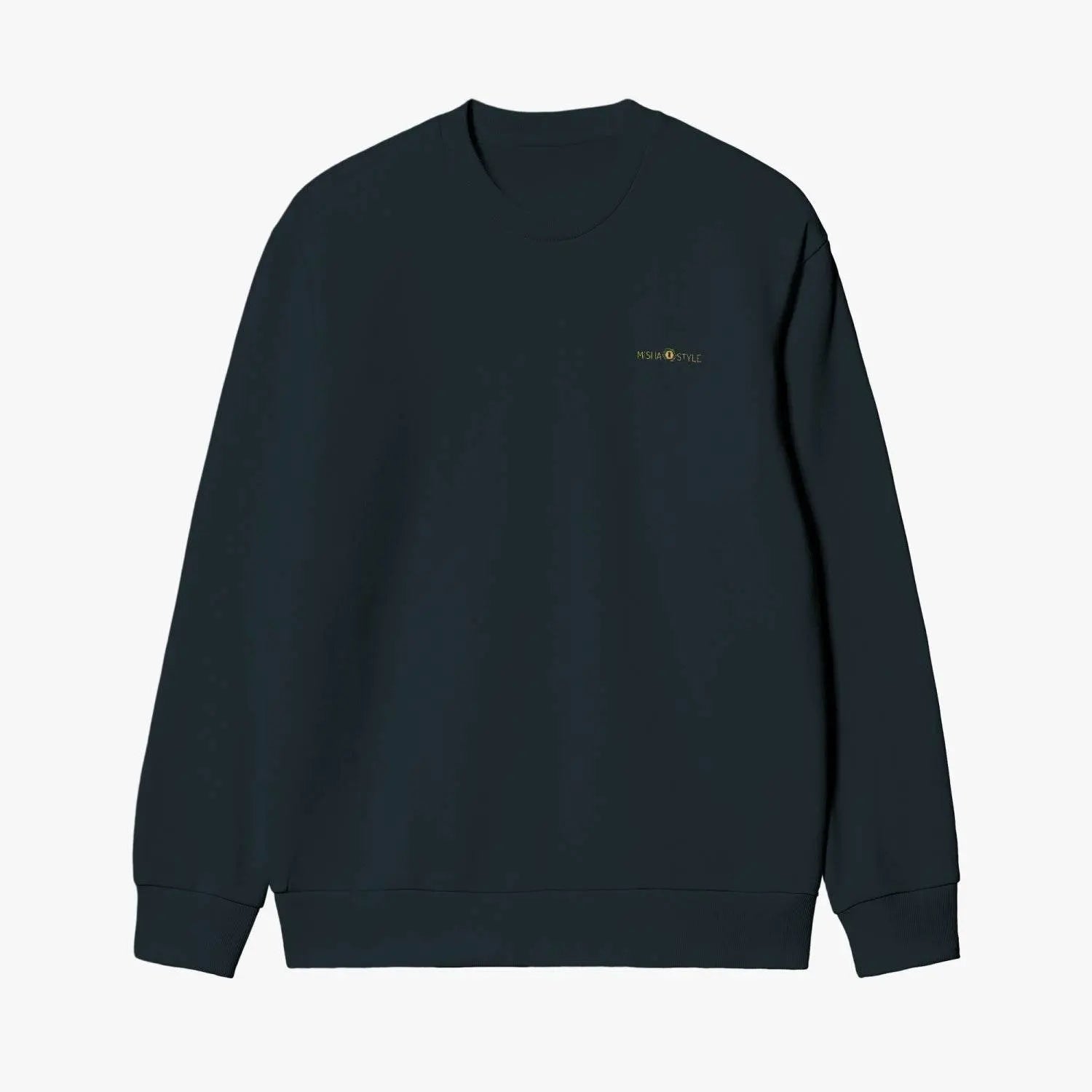 Unisex Garment-Dyed Deep Gray Sweatshirt - IVORYNN