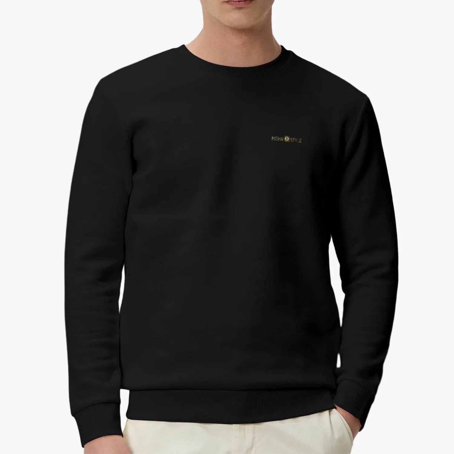 Unisex Garment-Dyed Deep Gray Sweatshirt - IVORYNN