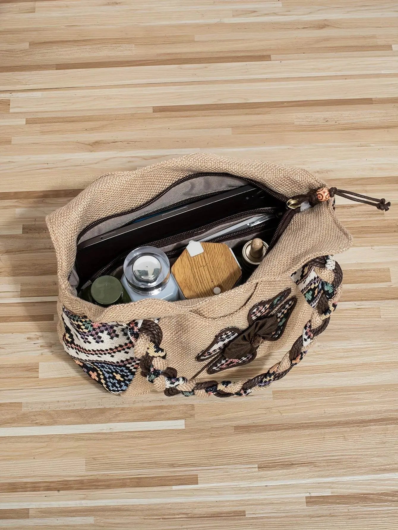 Vintage Floral Embroidered Bohemian Handbag - IVORYNN