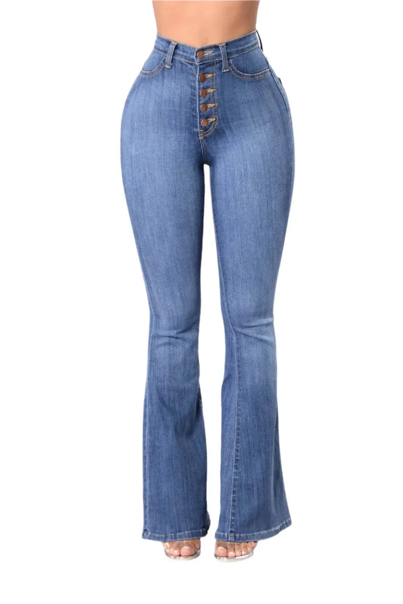 Vintage High Waist Wide Leg Denim - IVORYNN