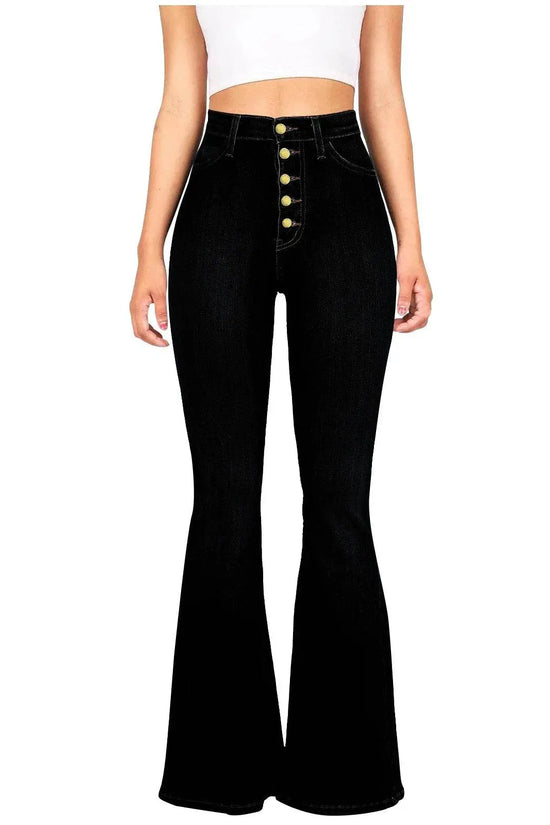 Vintage High Waist Wide Leg Denim - IVORYNN