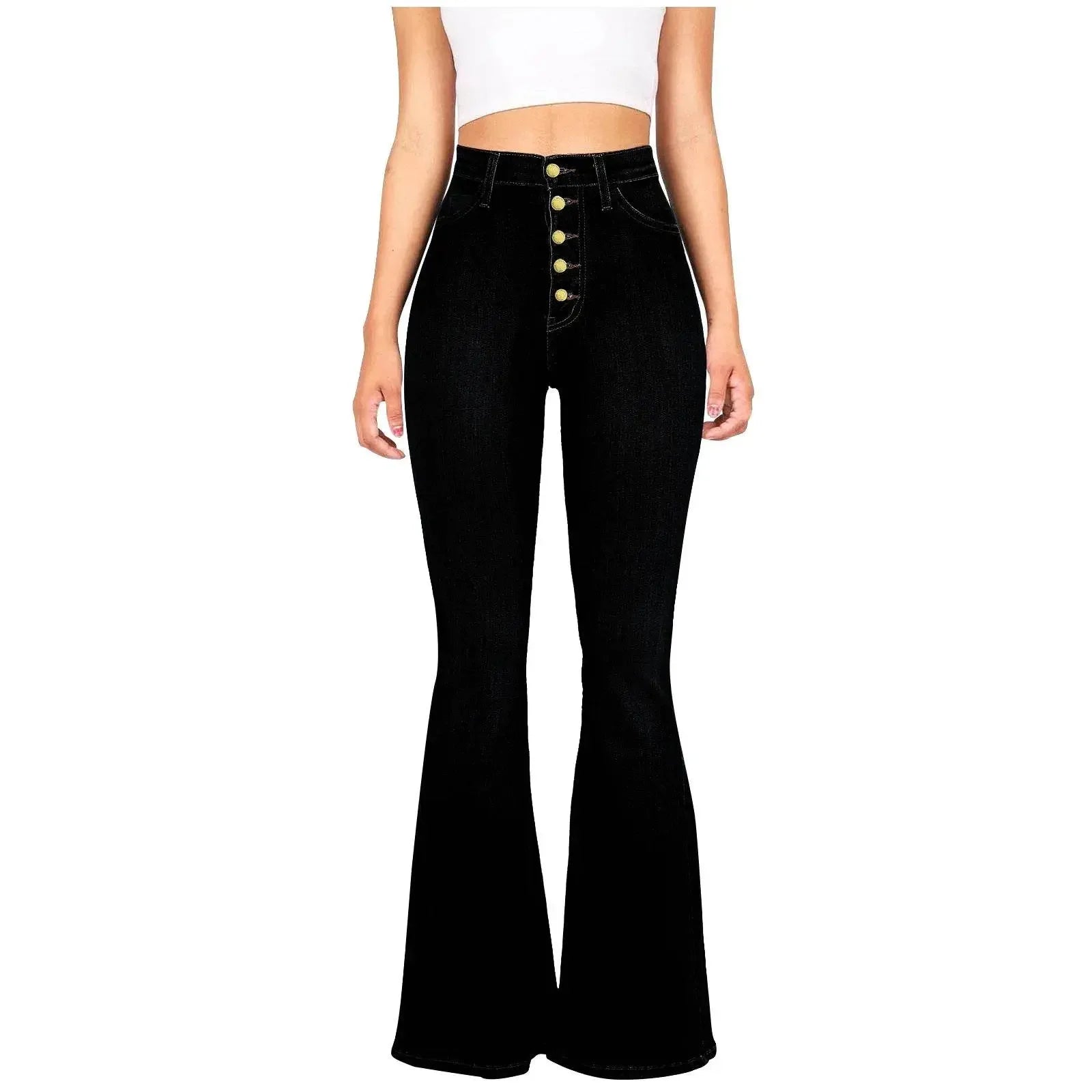 Vintage High Waist Wide Leg Denim - IVORYNN