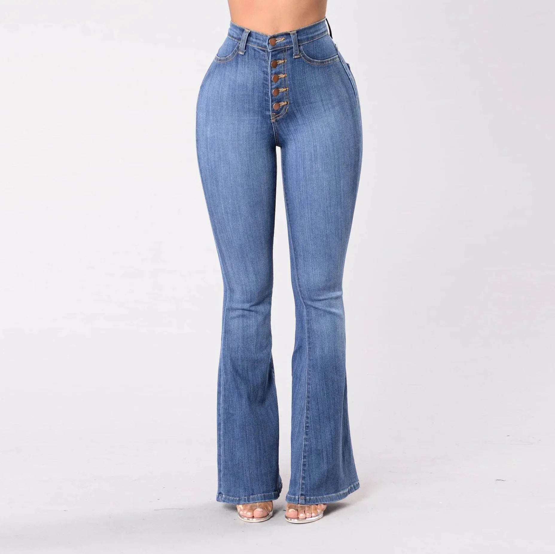 Vintage High Waist Wide Leg Denim - IVORYNN
