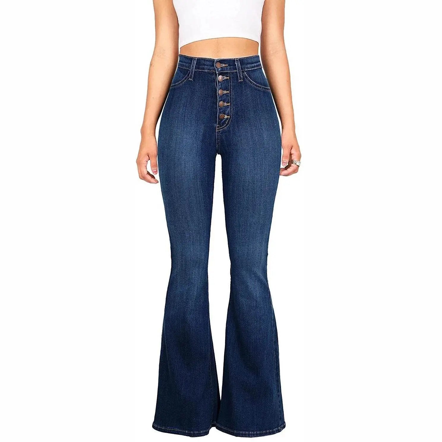 Vintage High Waist Wide Leg Denim - IVORYNN