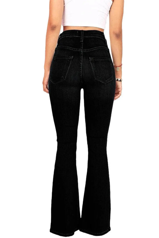 Vintage High Waist Wide Leg Denim - IVORYNN