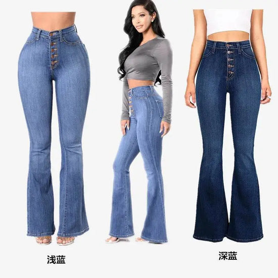 Vintage High Waist Wide Leg Denim - IVORYNN