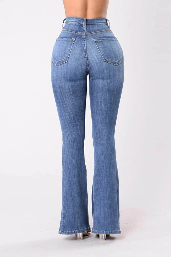 Vintage High Waist Wide Leg Denim - IVORYNN
