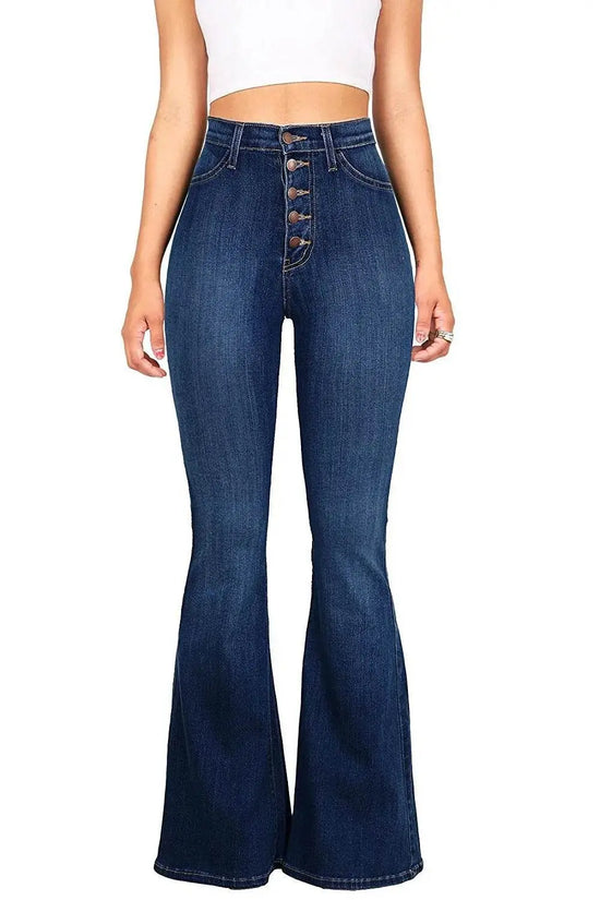 Vintage High Waist Wide Leg Denim - IVORYNN