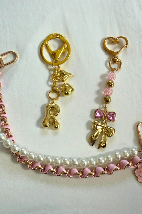 Vintage Luxury Pink Handbag with Pearls and Charms - IVORYNN