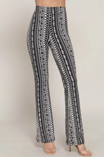 Waist Elastic Slim Flare Black Pants - IVORYNN