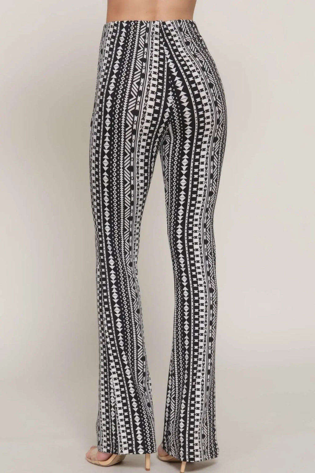 Waist Elastic Slim Flare Black Pants - IVORYNN