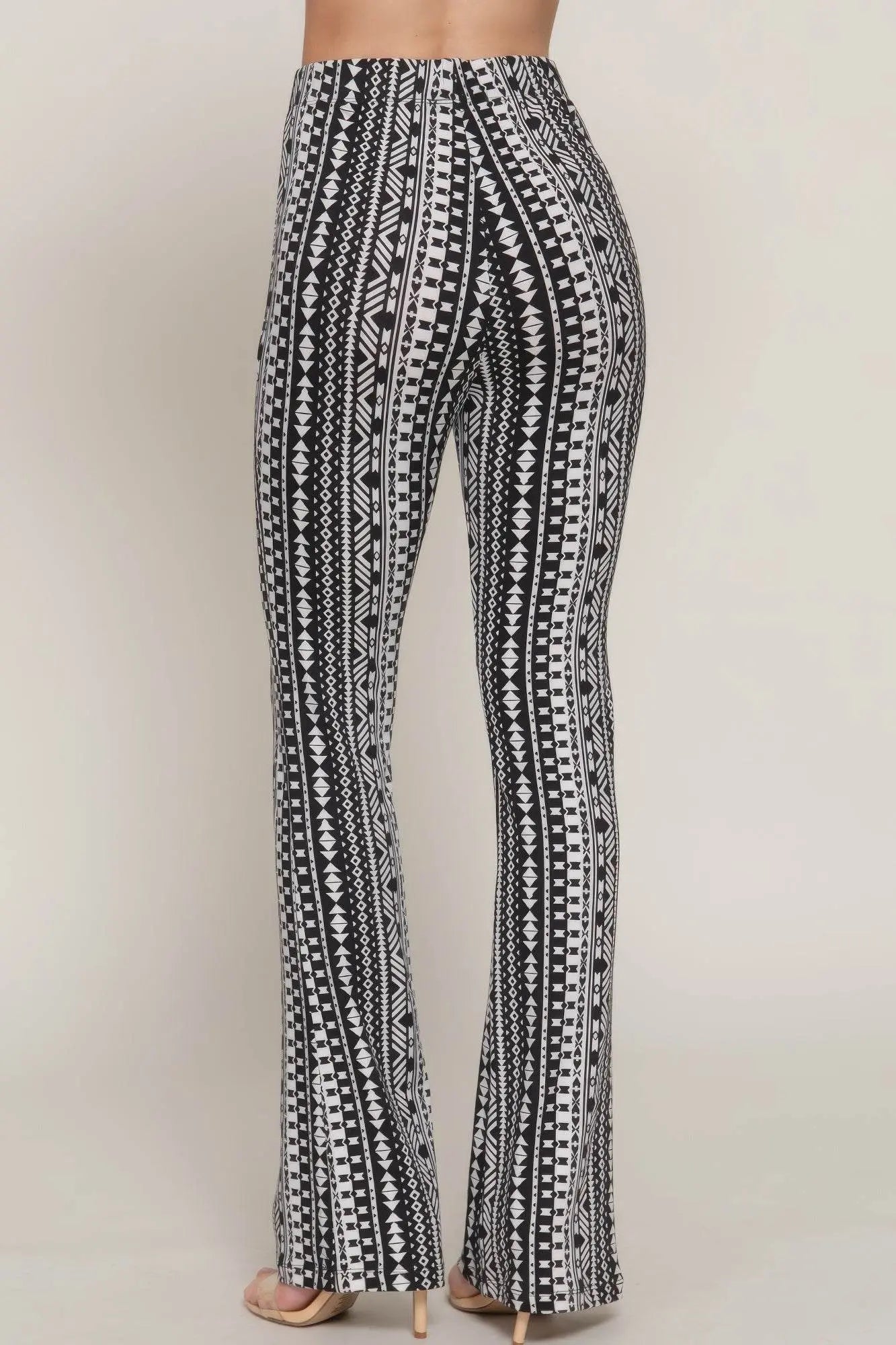 Waist Elastic Slim Flare Black Pants - IVORYNN