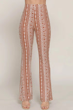 Waist Elastic Slim Flare Pink Pants - IVORYNN