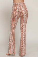 Waist Elastic Slim Flare Pink Pants - IVORYNN