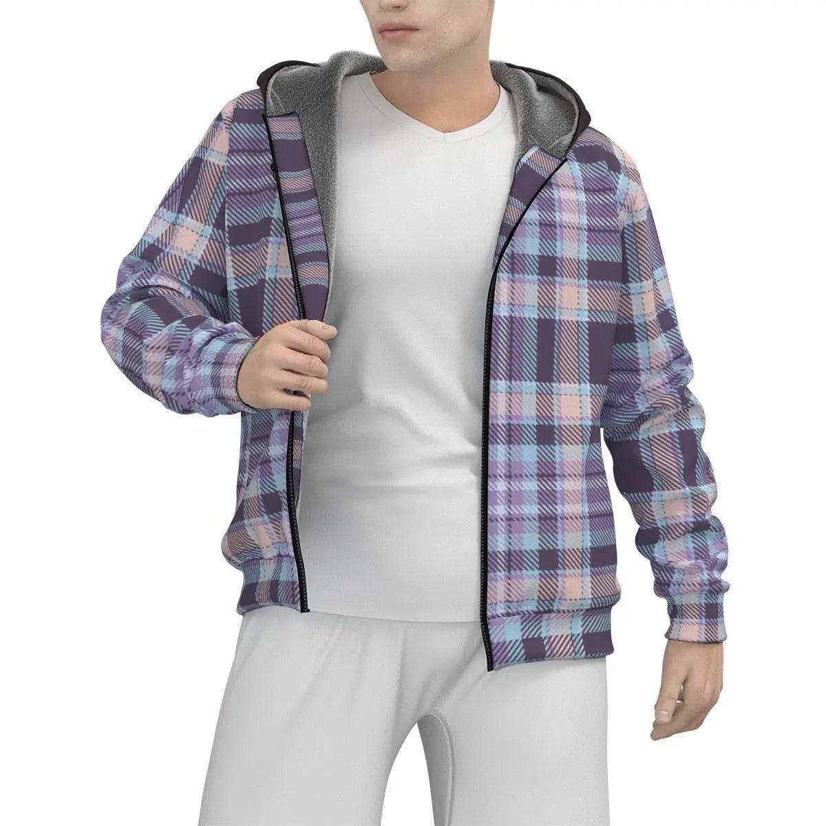 Warmth Sherpa Fleece Zip Up Hoodie - IVORYNN