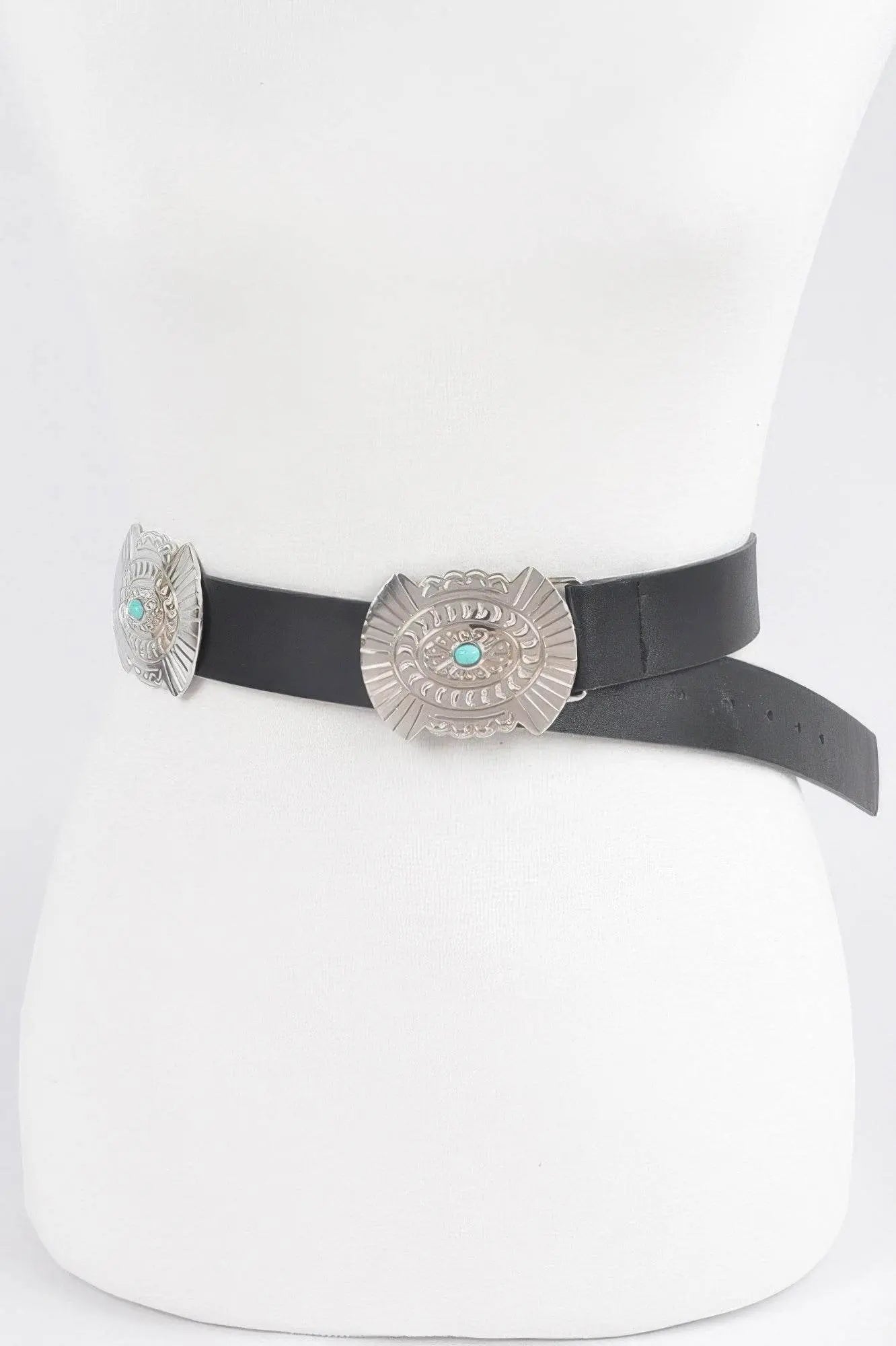 Western Style Belt With Turquoise - IVORYNN