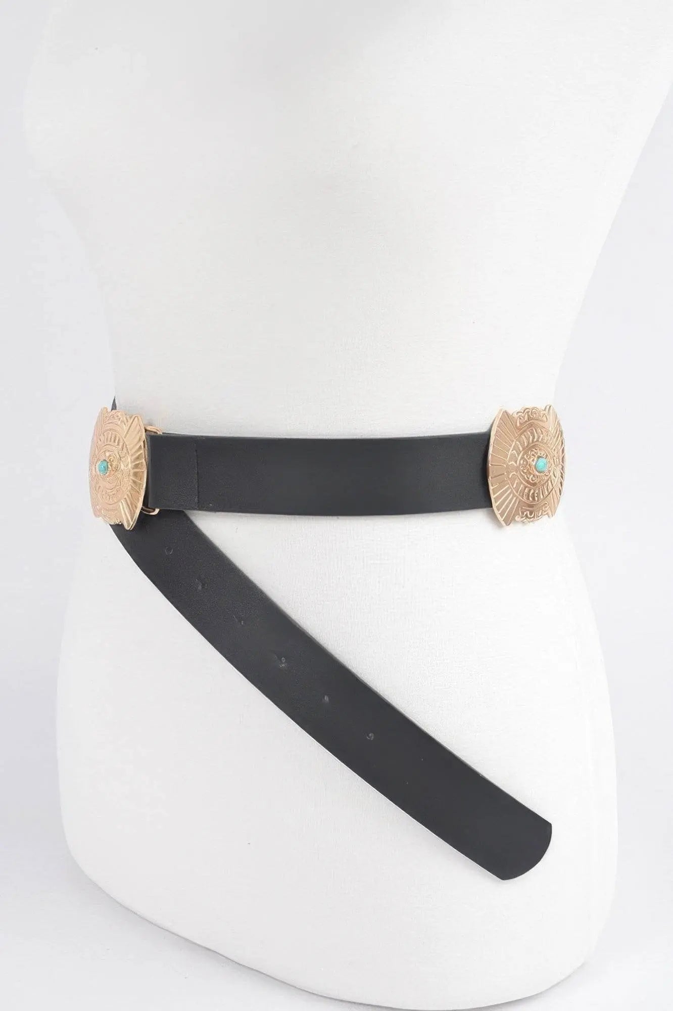 Western Style Belt With Turquoise - IVORYNN