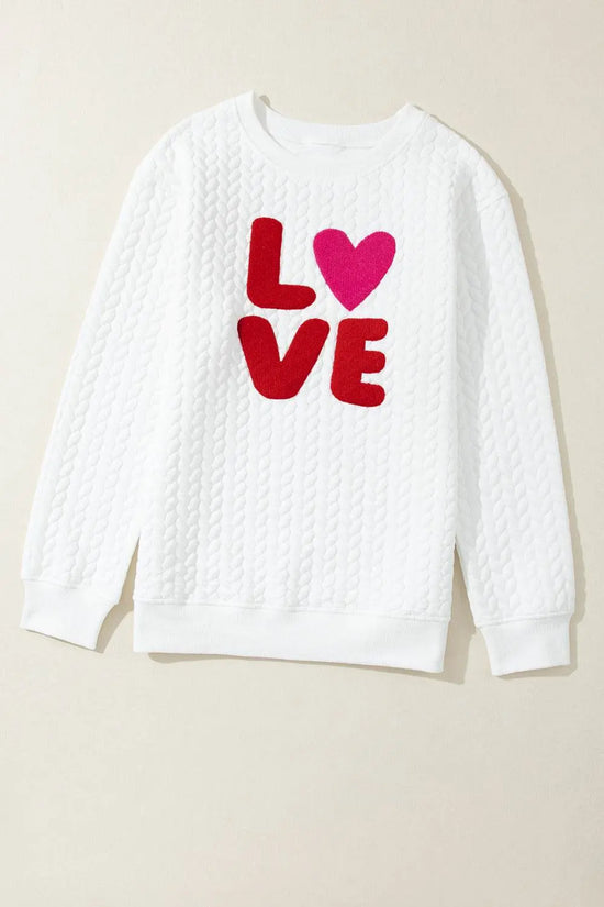 White Merry and Bright Quilted Sweatshirt - IVORYNN
