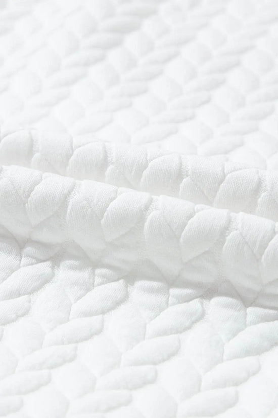 White Merry and Bright Quilted Sweatshirt - IVORYNN