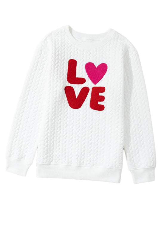 White Merry and Bright Quilted Sweatshirt - IVORYNN
