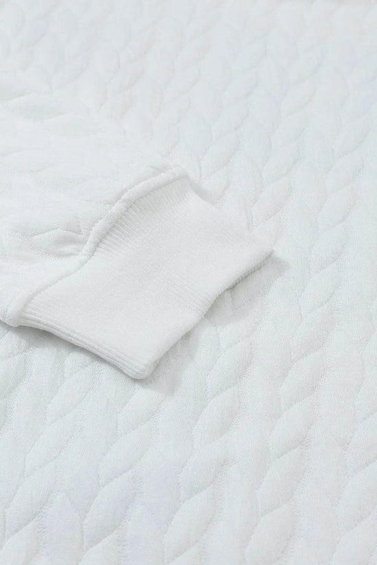 White Merry and Bright Quilted Sweatshirt - IVORYNN