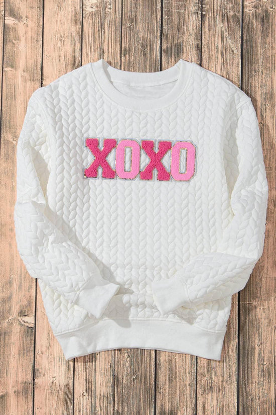 White Merry and Bright Quilted Sweatshirt - IVORYNN