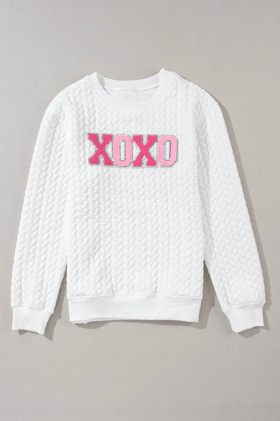White Merry and Bright Quilted Sweatshirt - IVORYNN