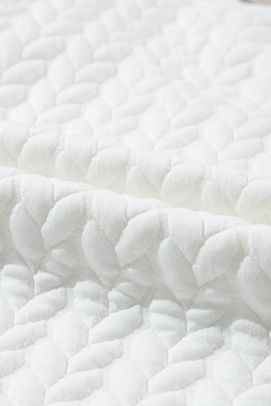 White Merry and Bright Quilted Sweatshirt - IVORYNN