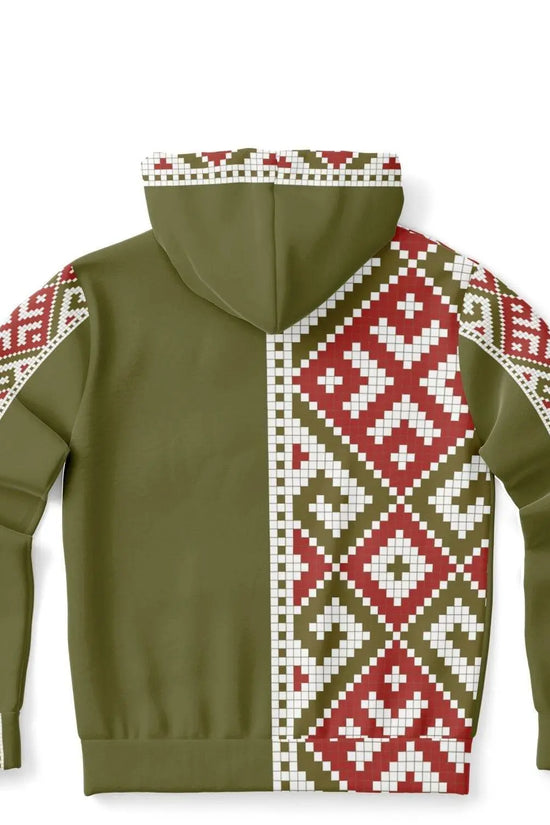 Women Athletic Zip-Up Olive Hoodie - IVORYNN