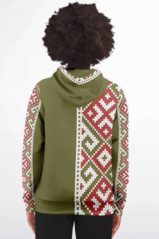 Women Athletic Zip-Up Olive Hoodie - IVORYNN