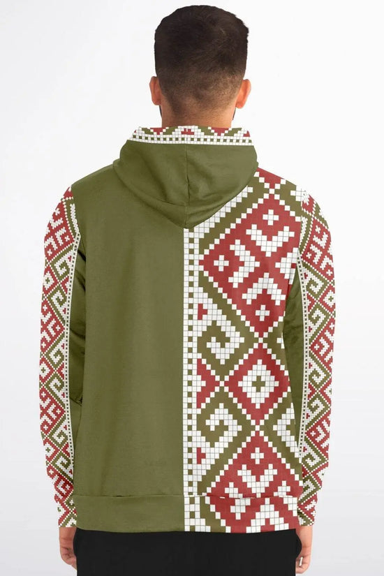 Women Athletic Zip-Up Olive Hoodie - IVORYNN