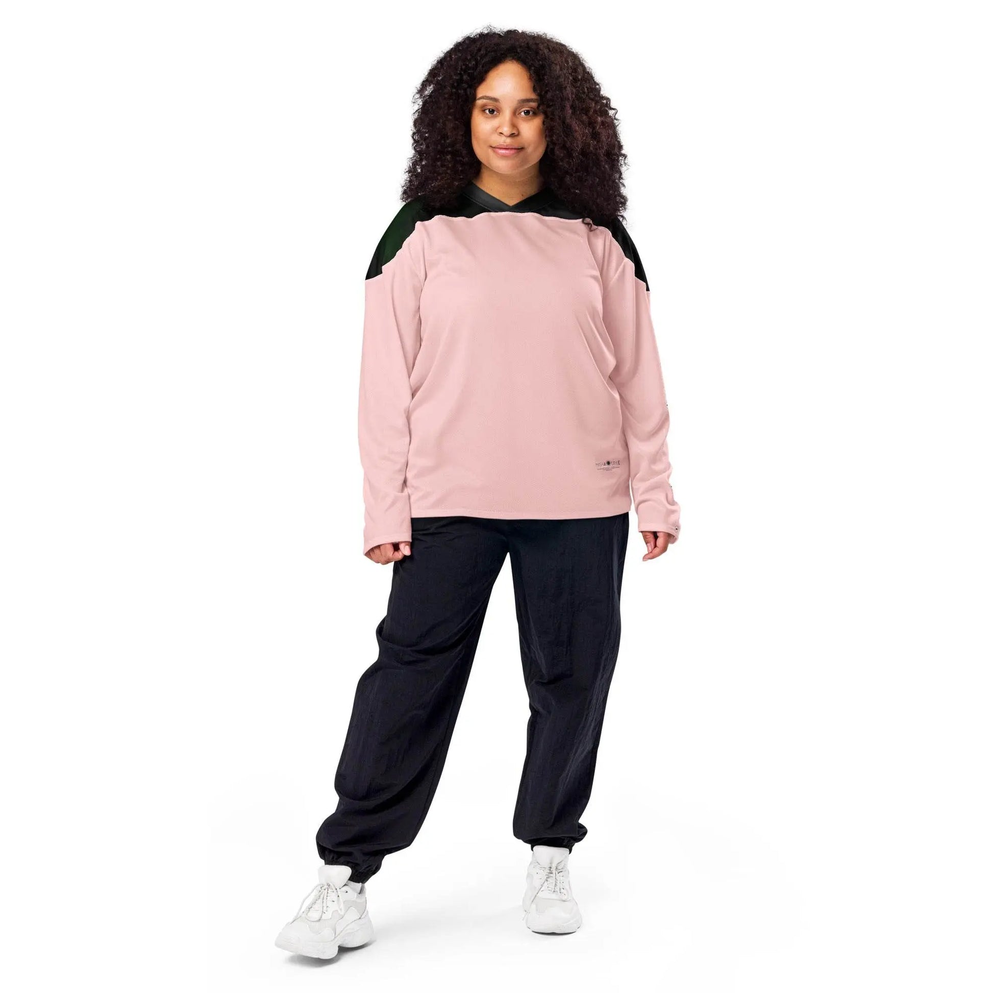 Women Recycled hockey fan jersey - Pink - IVORYNN