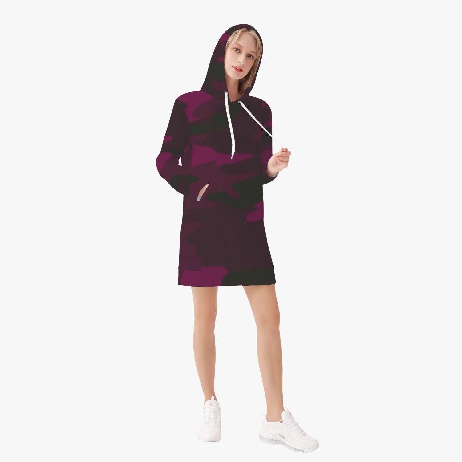 Women's Hoodie Dress - Red Army - IVORYNN