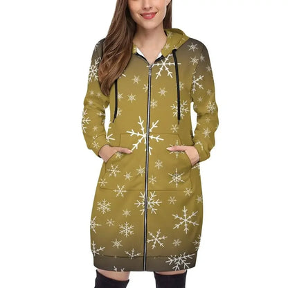Women's Warm Snow long Hoodie - Lime - IVORYNN