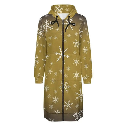 Women's Warm Snow long Hoodie - Lime - IVORYNN