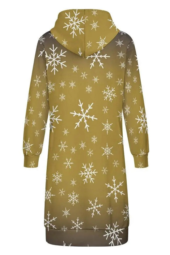 Women's Warm Snow long Hoodie - Lime - IVORYNN