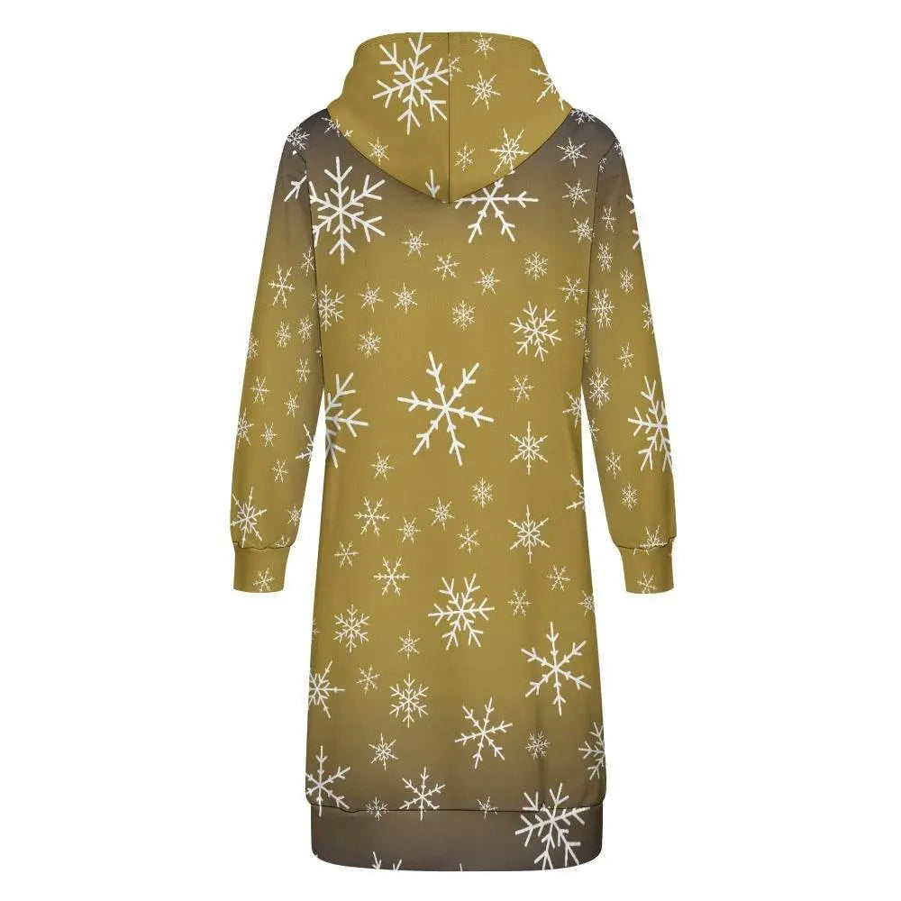 Women's Warm Snow long Hoodie - Lime - IVORYNN