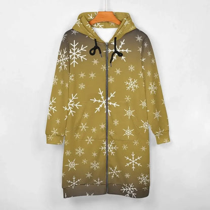 Women's Warm Snow long Hoodie - Lime - IVORYNN