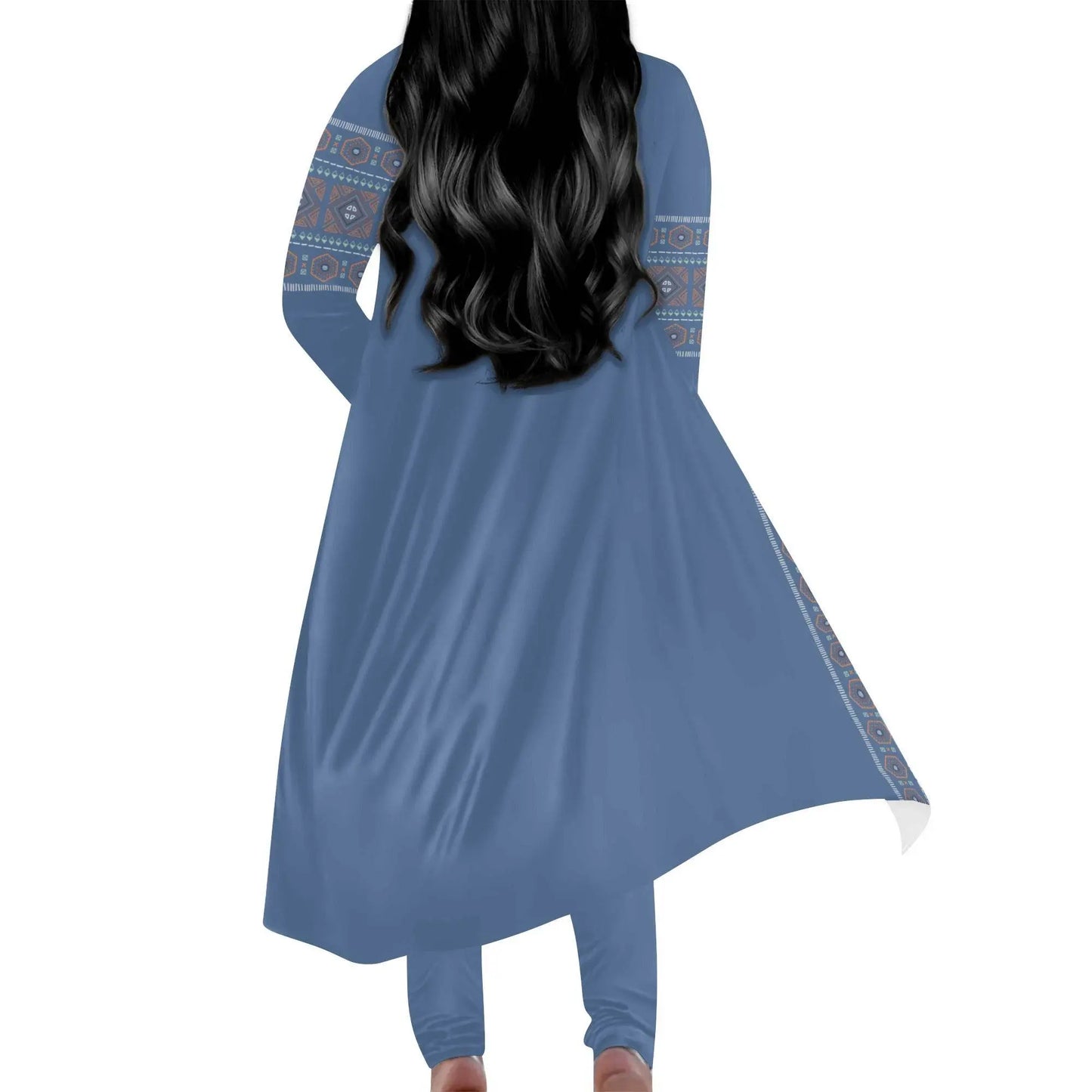 Womens Long Sleeve Cardigan and Leggings Sets - UCLA Blue - IVORYNN