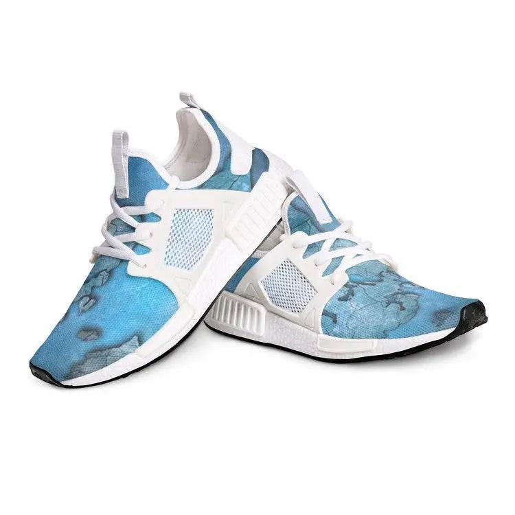 World Map Lightweight Men Mesh Sneaker - IVORYNN