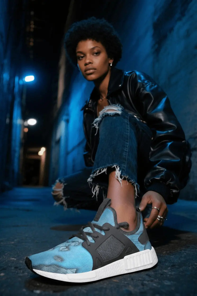 World Map Lightweight Women Mesh Sneaker - IVORYNN