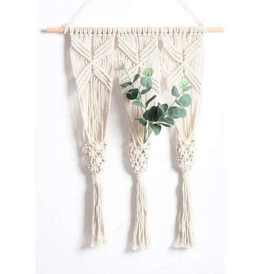 Woven Tapestry Bohemian Dried Flower Pot Rack - IVORYNN