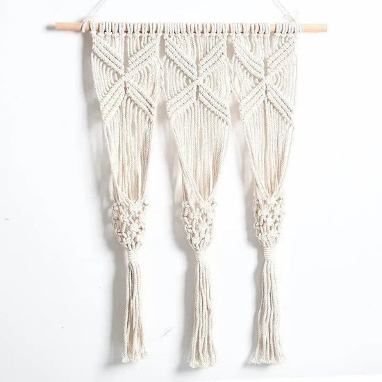 Woven Tapestry Bohemian Dried Flower Pot Rack - IVORYNN