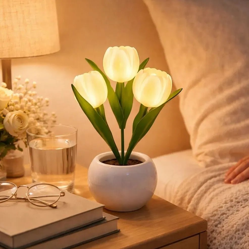 Romantic Tulip Flower LED Night Light Dimmable