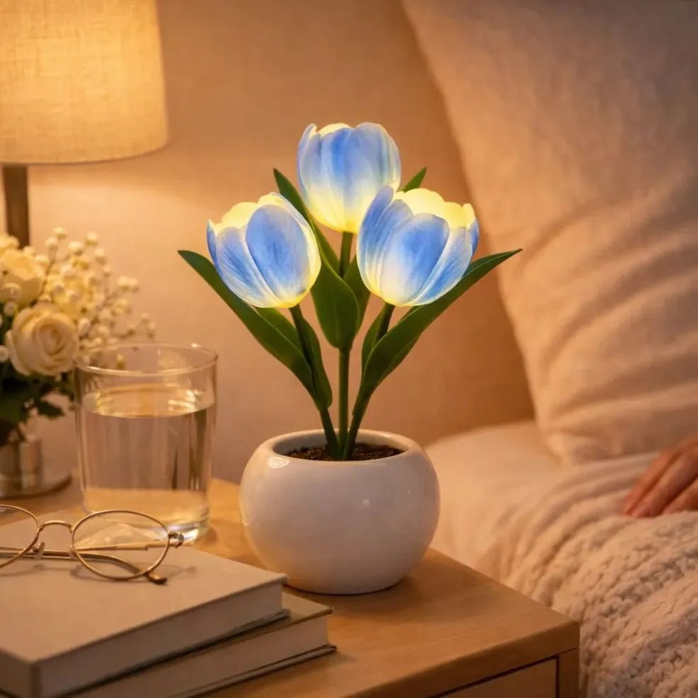 Romantic Tulip Flower LED Night Light Dimmable